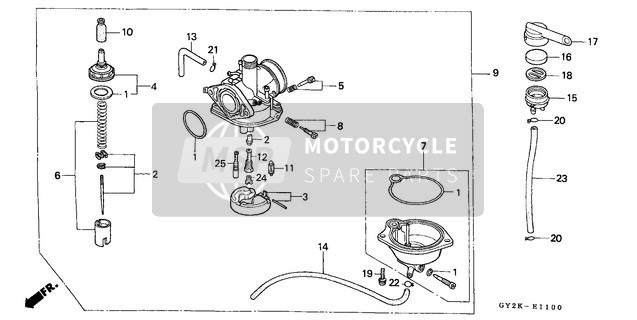 16155883005, Valvula Comp.,  Flotador, Honda, 3